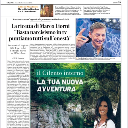 Pubblicità su "La Repubblica"