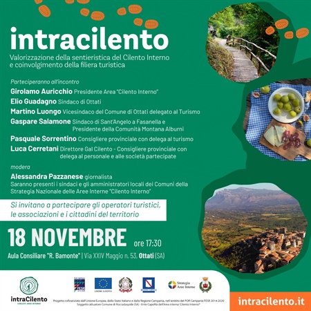 Convegno "intraCilento - Valorizzazione della sentieristica del Cilento Interno e coinvolgimento della filiera turistica"